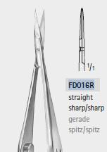 Мікроножиці, прямі, 160 мм